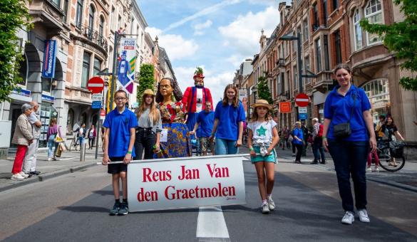 Buurtwerking Groot Redingenhof tijdens ReuzeLeuven