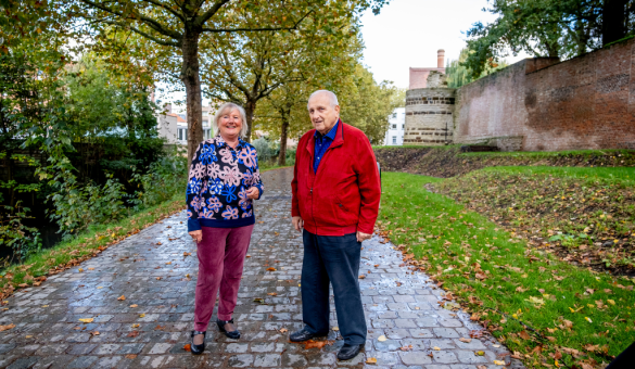 Hugo en Flory in het Handbooghof